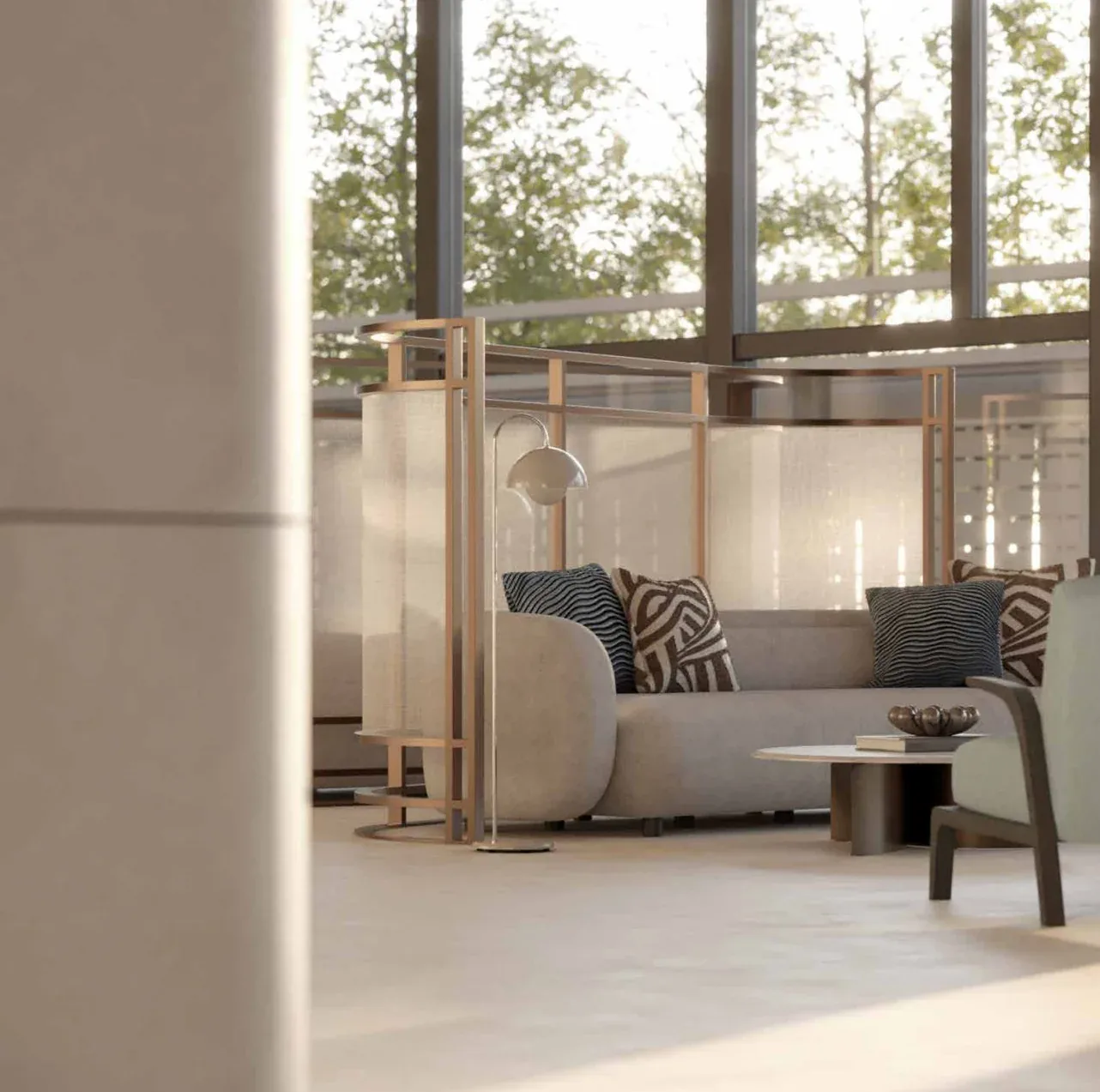 Artist's impression of the ground-floor lobby lounge